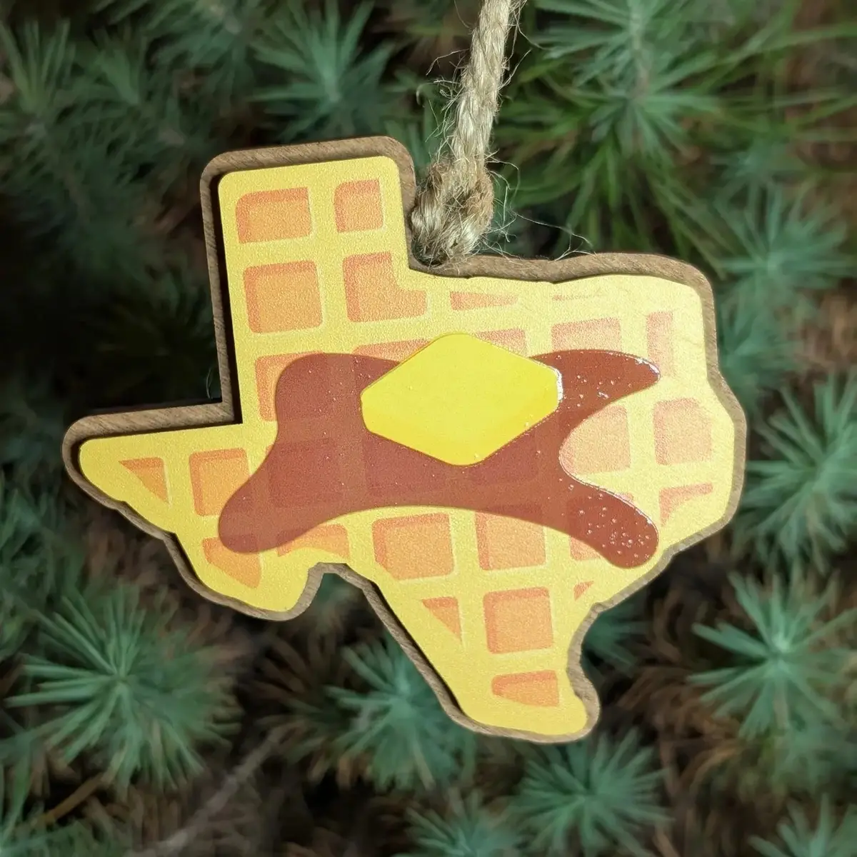 Texas Waffle Christmas Ornament 1