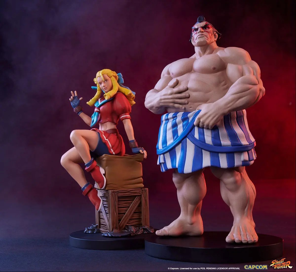 Street Fighter: Karin & E. Honda Street Jam Statue Set 1
