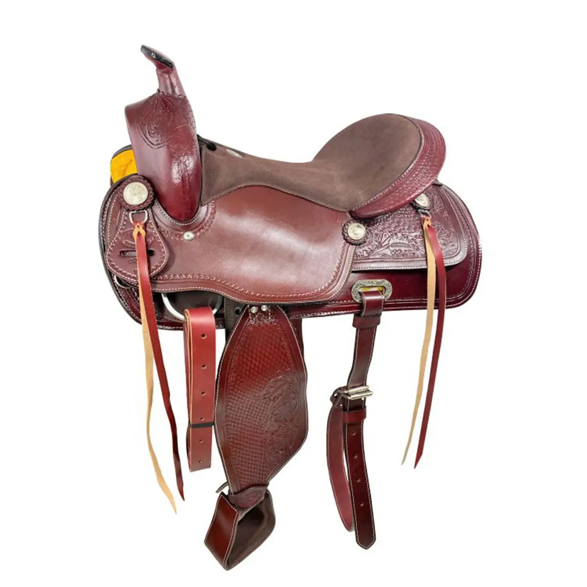 Double T Redwood Pleasure Style Saddle -  17 Inch 1