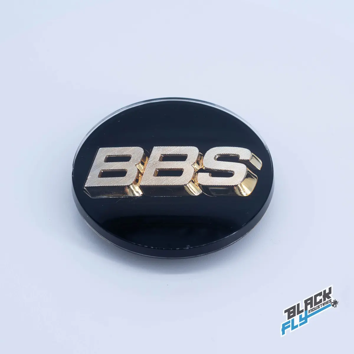 Genuine Bbs 80Mm Black/Gold 3D Logo 3 Tab Cap Set 56.24.237 Rc Rsii 1