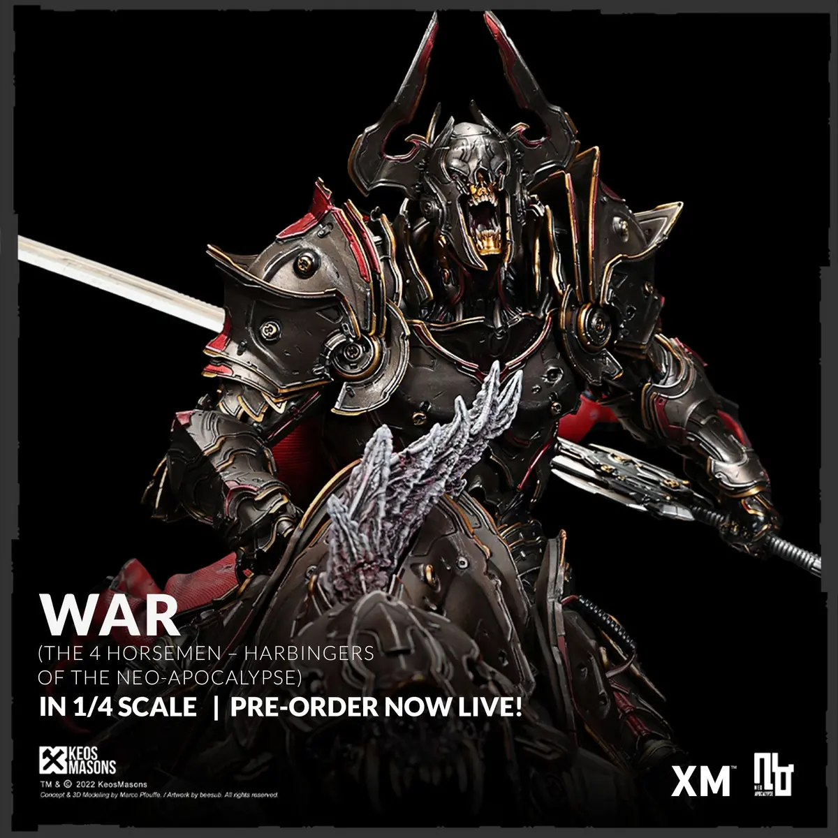 The Four Horsemen: War Quarter Scale Statue 1