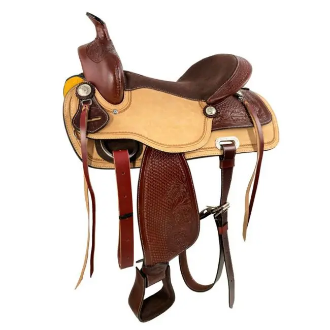 Double T Pleasure Style Saddle With Suede Seat - 17 Inches 1