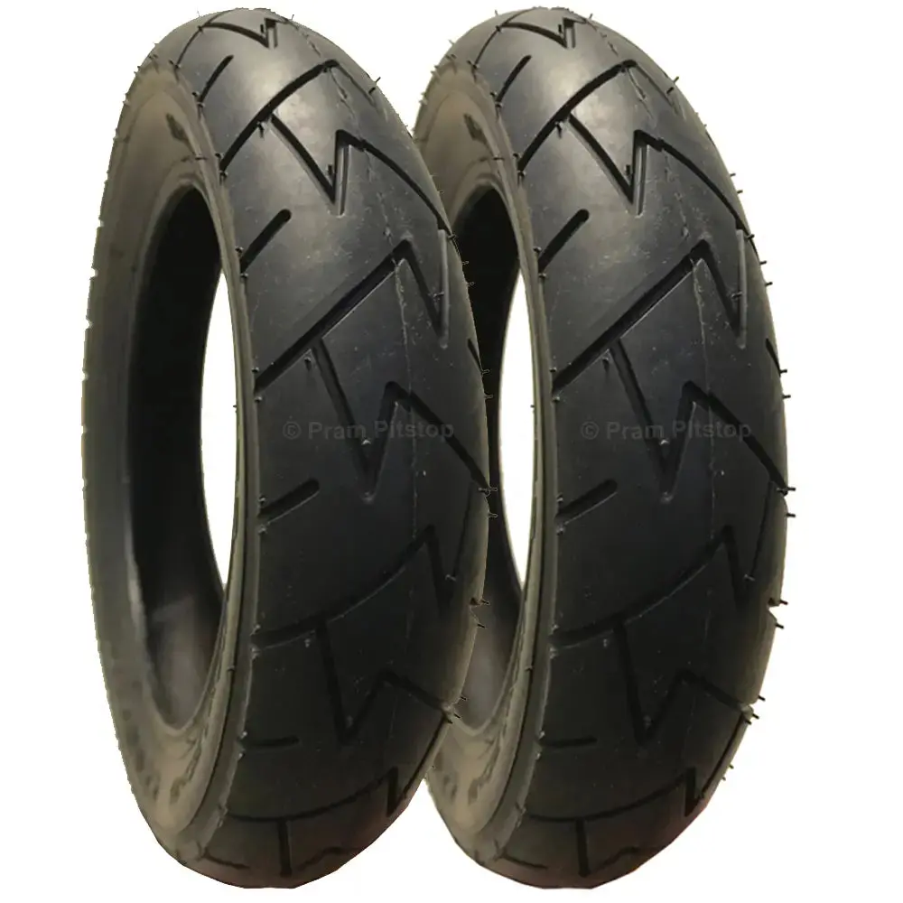 2 Pack - 10 X 1.75 X 2.00” Pram Tyres (Premium Brand) 1