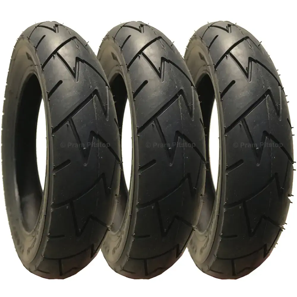 3 Pack - 10 X 1.75 X 2.00” Pram Tyres (Premium Brand) 1