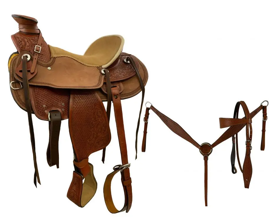 16" Wade Style Economy Roping Saddle Set. 1