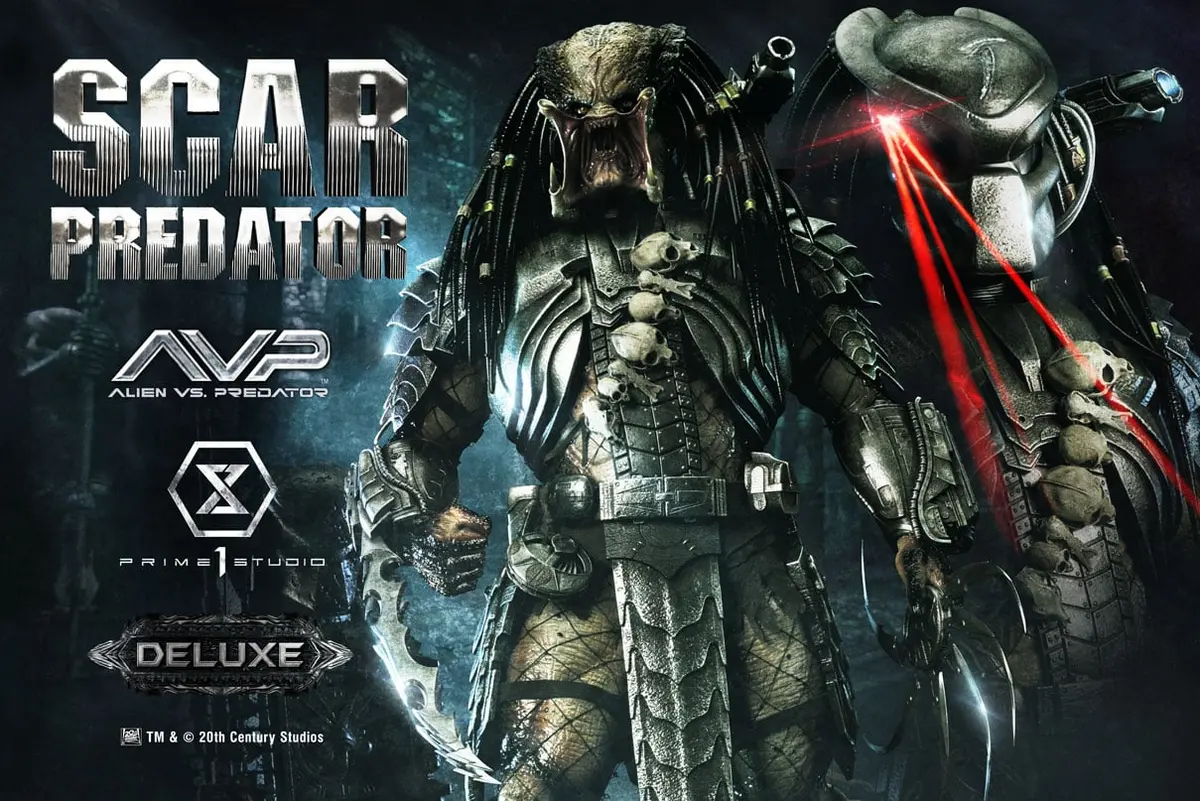 Alien Vs Predator: Scar Predator Dx Bonus Third Scale Statue 1