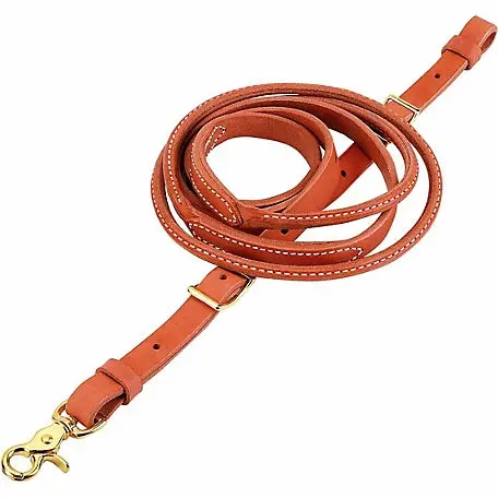 Harness Leather Round Roper And Contest Reins, 3/4 In. X 8 Ft. 1