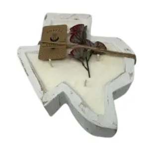 Texas Bowl Candle - White Finish - Sea Salt & Orchid Scent 1