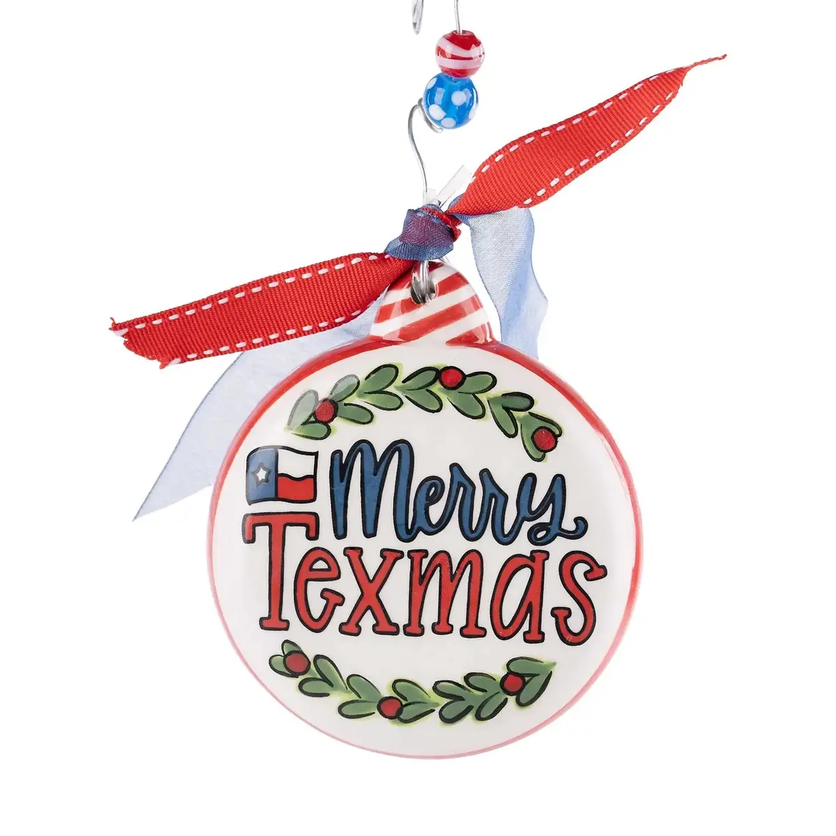 Merry Texmas Wreath Ornament 1