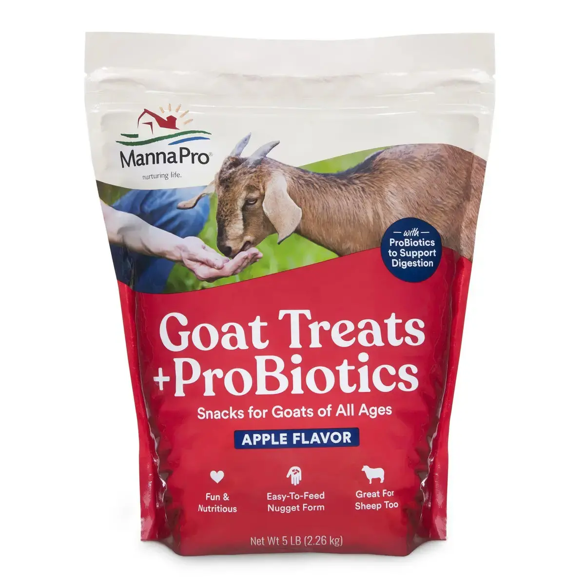 Manna Pro Goat Treats + Probiotics Apple Flavor - 5 Lb 1
