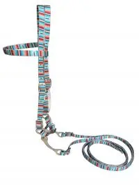 Showman Horse Size Premium Nylon Browband Headstall & Reins With Bit With A Serape Print Design 1