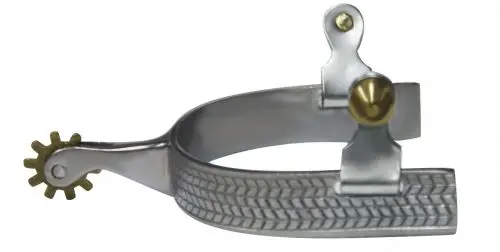 Showman ® Engraved Harringbone Design Spurs. 1