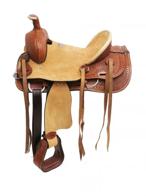 15" Double T Hard Seat Roper Style Saddle 1