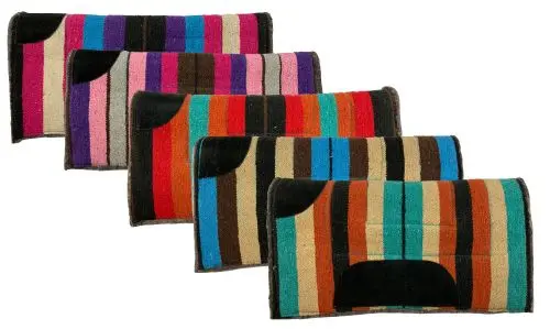 24" X 24" Navaho Style Pony Pad With Leather Wear Leathers And Felt Bottom 1