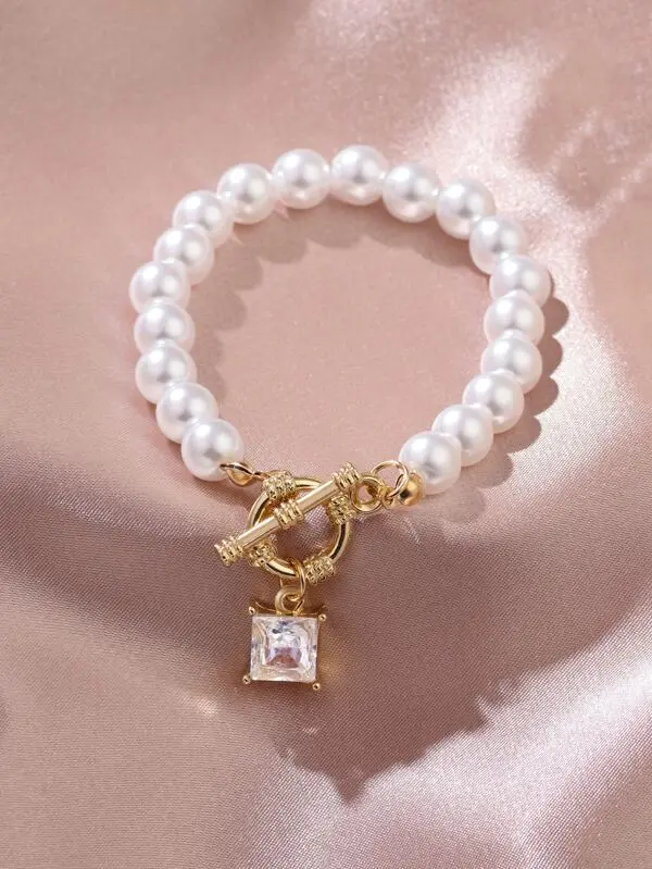 Faux Pearl Beaded Bracelet 1