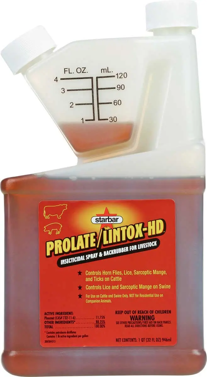 Prolate/Lintox-Hd Insecticide Fly And Tick Spray, Backrubber For Livestock 32 Oz 1