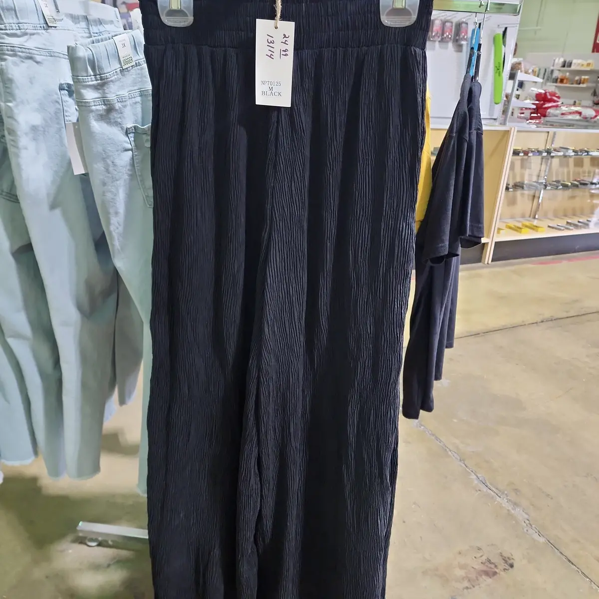 13114 Black Wide Leg Pants 1