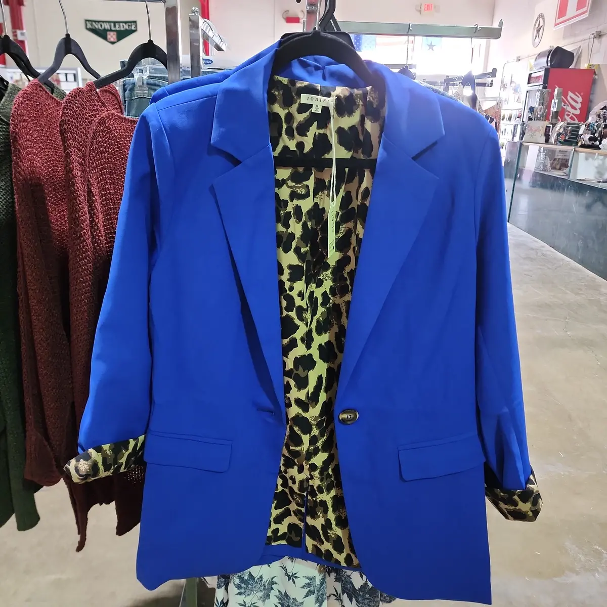 11273 Royal Blue W/Leopard Blazer Medium 1