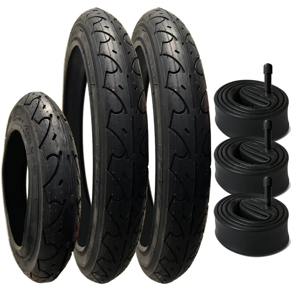 3 Pack - 16 X 1.75 Pram Tyres - Plus 3 X Inner Tubes 1