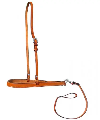 Cow Leather Adj. Smooth Leather Noseband And Tie Down. 1