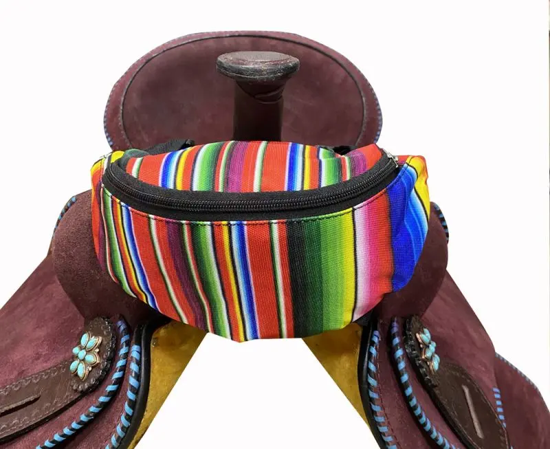 Showman Serape Print Insulated Nylon Saddle Pouch 1