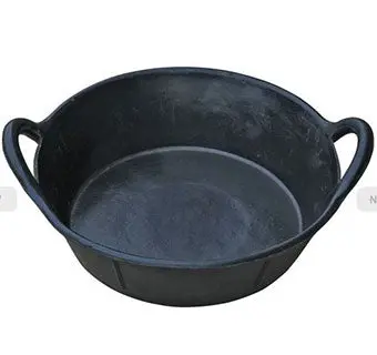 Rubber Pan With Handles - Black - 3 Gallon - Each 1