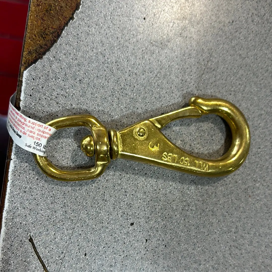 4-9/16" X 3/4" Solid Brass Snap #8 1