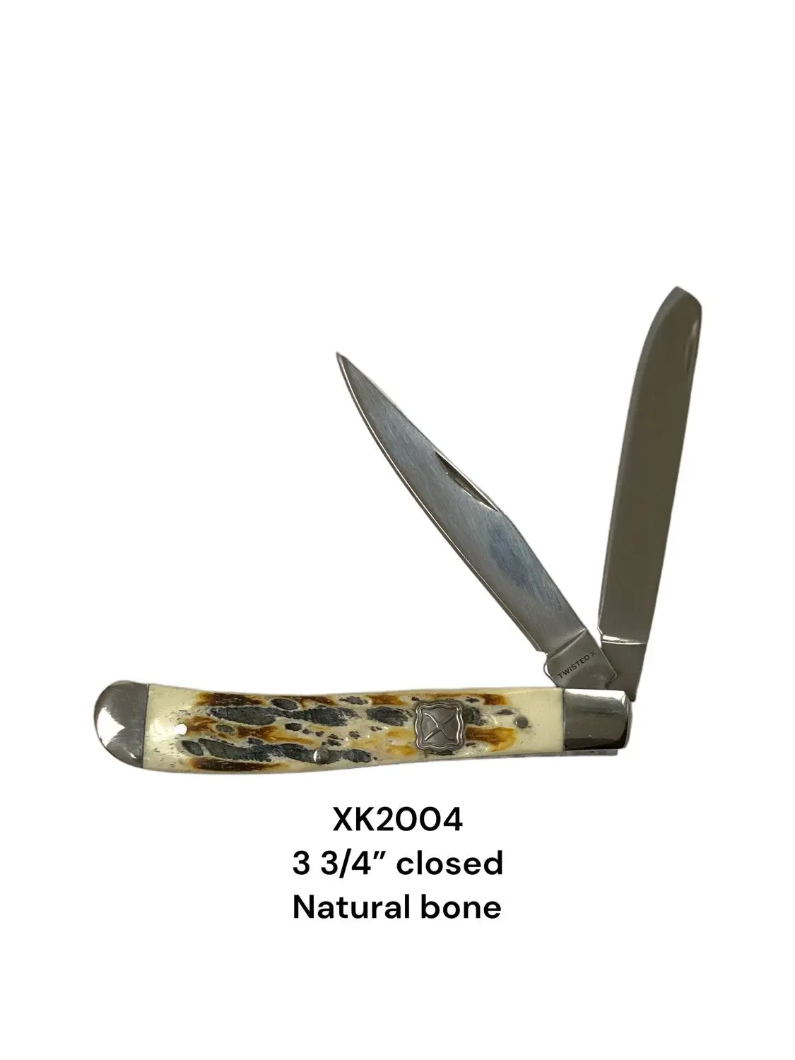 Twisted X Knife 3 3/4" Closed Natural Bone Trapper 1