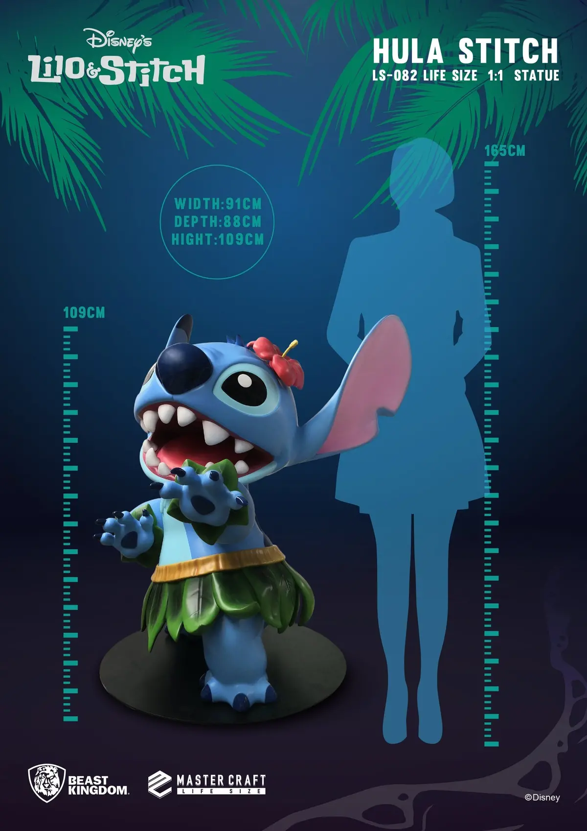 Disney Lilo & Stitch: Hula Stitch Life Size Statue 1