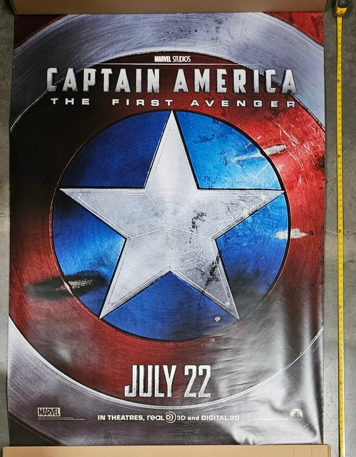 Marvel Captain America The First Avenger: Bus Shelter Subway Size Movie Poster 1