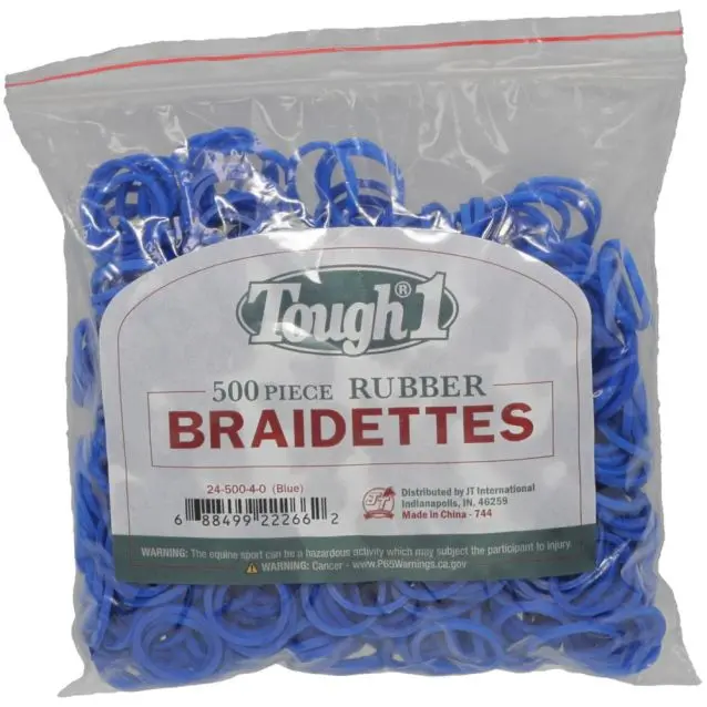 Braidettes Braiding Bands 500 Bands - Blue 1