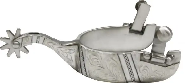 Showman Stainless Steel Spur With Rope And Filigree Engraving 1