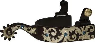 Showman ® Brown Steel Spur With 1" Band And 2.5" Shank. 1