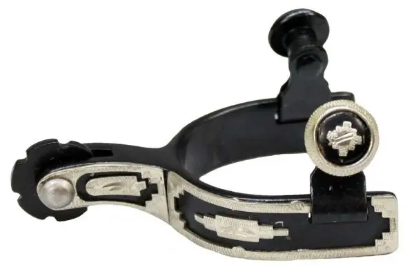 Showman Toddler Size Black Steel Show Spur With Silver Trim 1