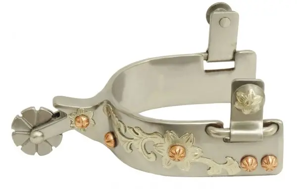 Showman Ladies Stainless Steel Spur With Copper Studs 1
