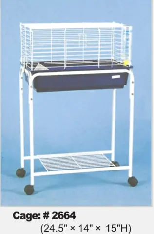 Rabbit Cage 25" X 14" X 15"H Wht 1