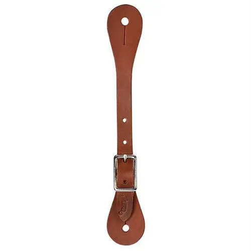 Single-Ply Ladies' Brown Latigo Leather Spur Straps 1