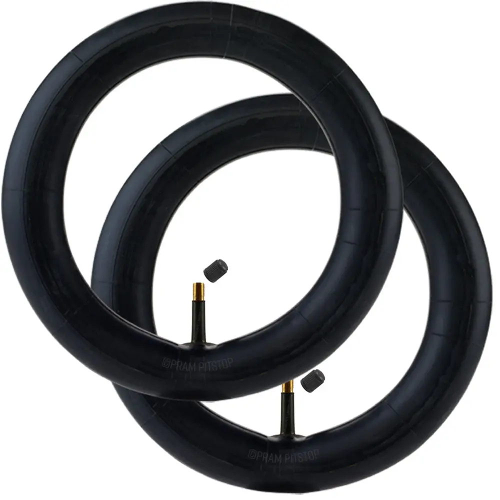 2 Pack - 12 / 12 1/2 X 1.75 / 2 1/4" Premium Quality Pram Inner Tube - Straight Valve 1