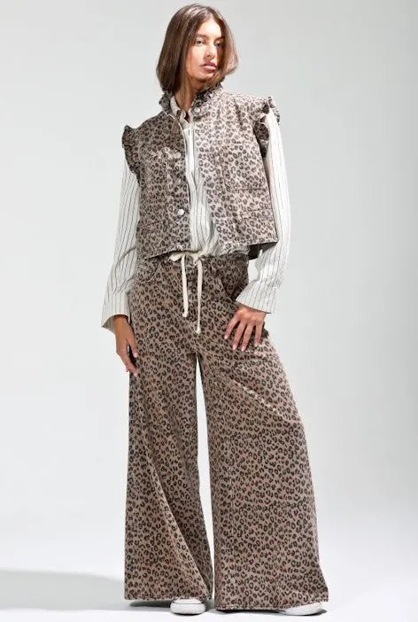 Leopard Printed Wide Pants 1
