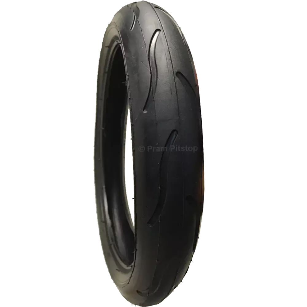 300 X 55 Pram Tyre (Low Profile) Black. Fast Rolling & Long Lasting 1