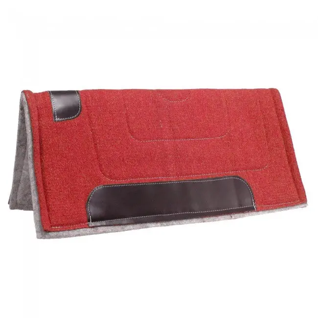Tough1 Ottawa Saddle Pad - Heavy Felt Lined = 32X32, Red 1