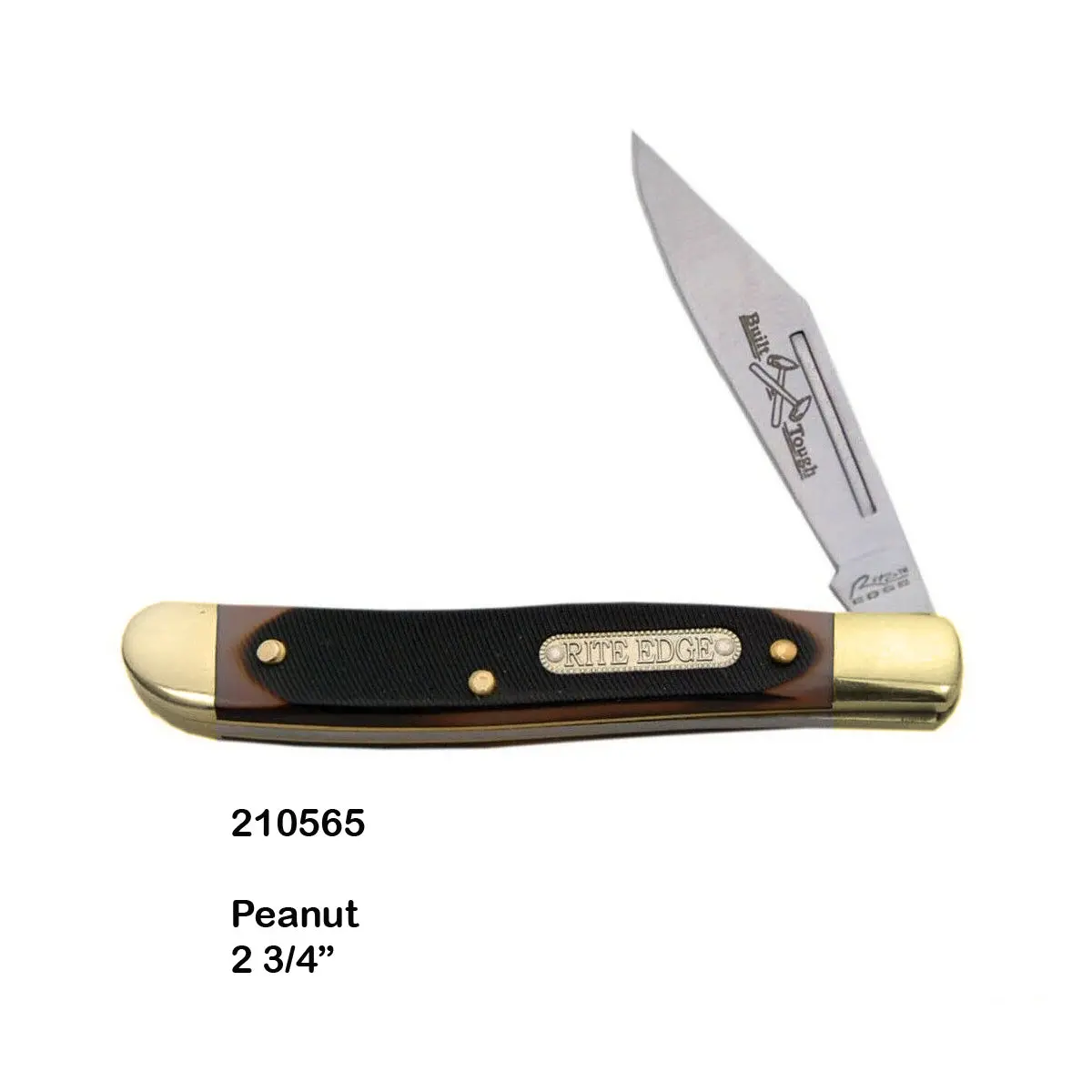 Circle Sh Knife 2.75" Peanut, Brown Handle 1