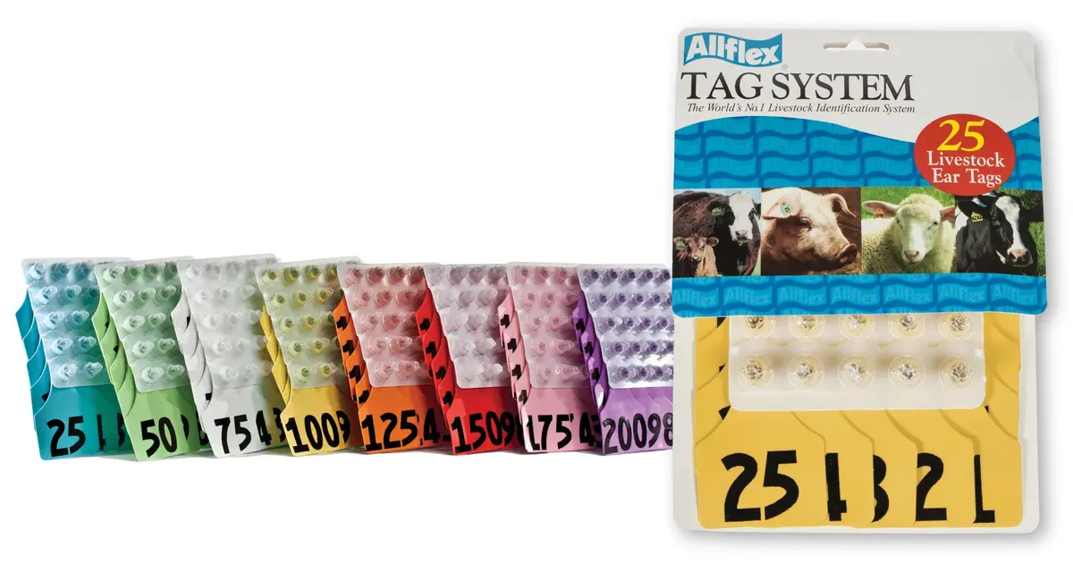 Allflex: Large - Fem/Sm - Yellow - 176-200 1
