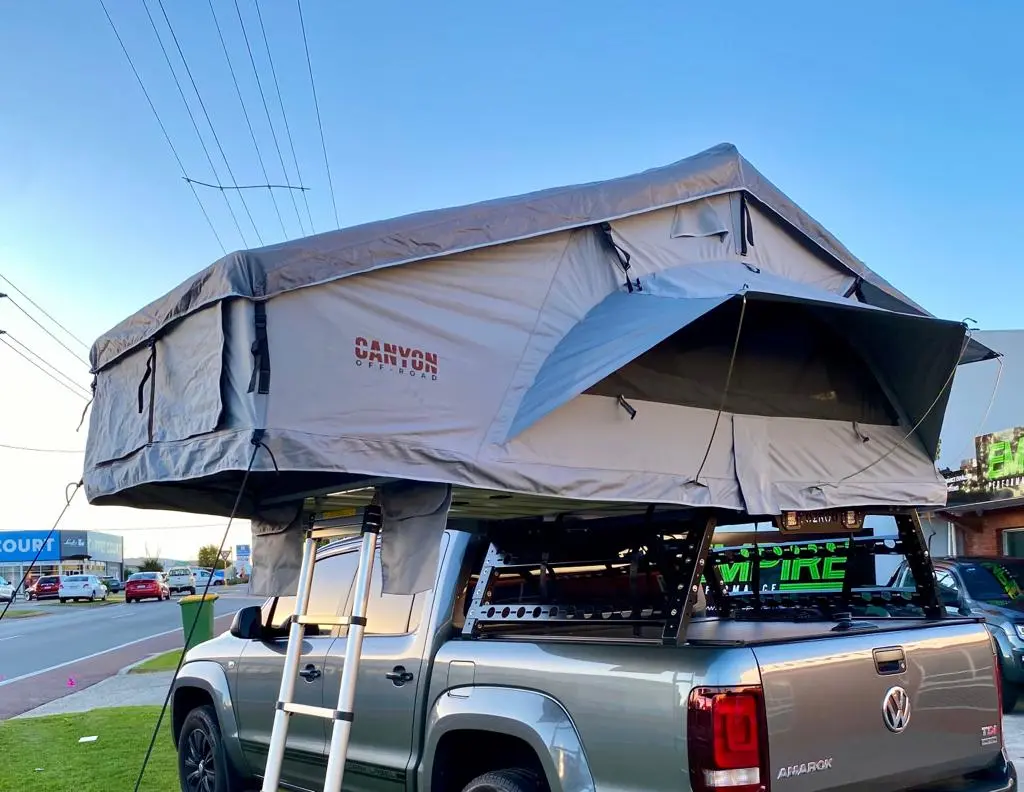 Canyon Off-Road 2 Person Roof Top Tent (Soft Shell Long Style) Panorama (Sku: Can-200-P) 1
