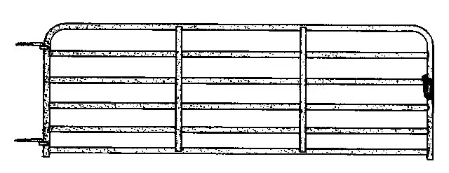 14'X50" Gate Galv 1-5/8" 1