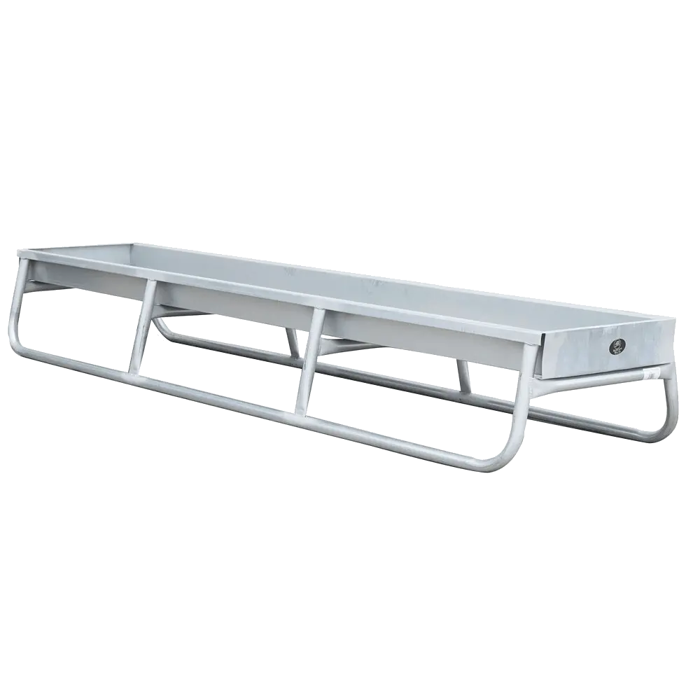 10' Galv All Metal Feed Trough 1