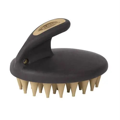 Palm Held Coarse Curry With Large Rubber Bristles 1