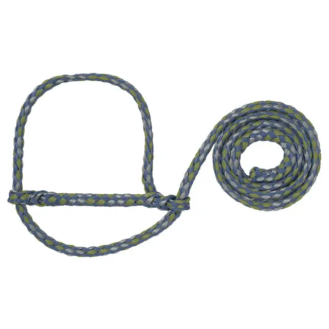 Poly Rope Halter - Grey Green Blue 1