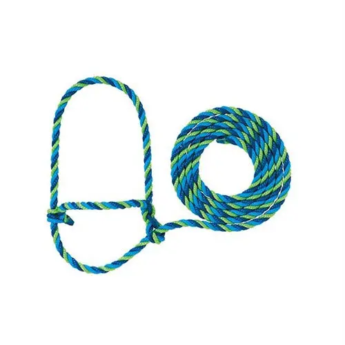 Cattle Rope Halter - Blue/ Blue -Hurricane/Blue- Lime/ Zest 1