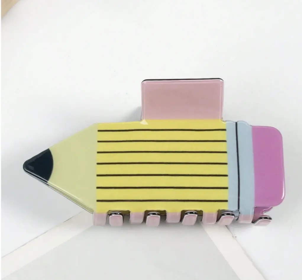 1 Pc Woman Original Design Innovative Pencil, Apple Hair Clips 1